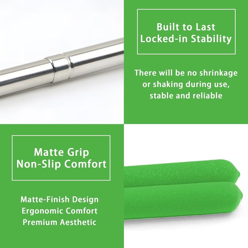 LYMXsd 2PCS Pointer Stick for Classroom – Multipurpose Teacher Pointer Stick, Extendable Classroom Pointer and Finger Pointer Stick, Engaging Colors, Classroom Essentials for Effective Presentations Green - Image 4